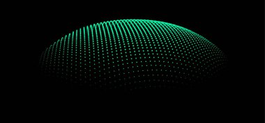 Dağ gibi kabarcıklar. Hill, küresel çıkıntı. Noktalardan oluşan yarımküre. Parçacık boyutu ses dalgası. Kürenin bir kısmı kutup tepesi küre yüzeyini etkiler. Büyük veri akışı hesaplaması.