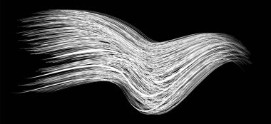 Beyaz arka planda beyaz akış fırça darbeleri beyaz politika demetleri. Soyut dağınık lifler. Vektör illüstrasyon girdabı bulanıklığı. Boya kalemleri ve tebeşir boyası, iplik, saç ve demet..