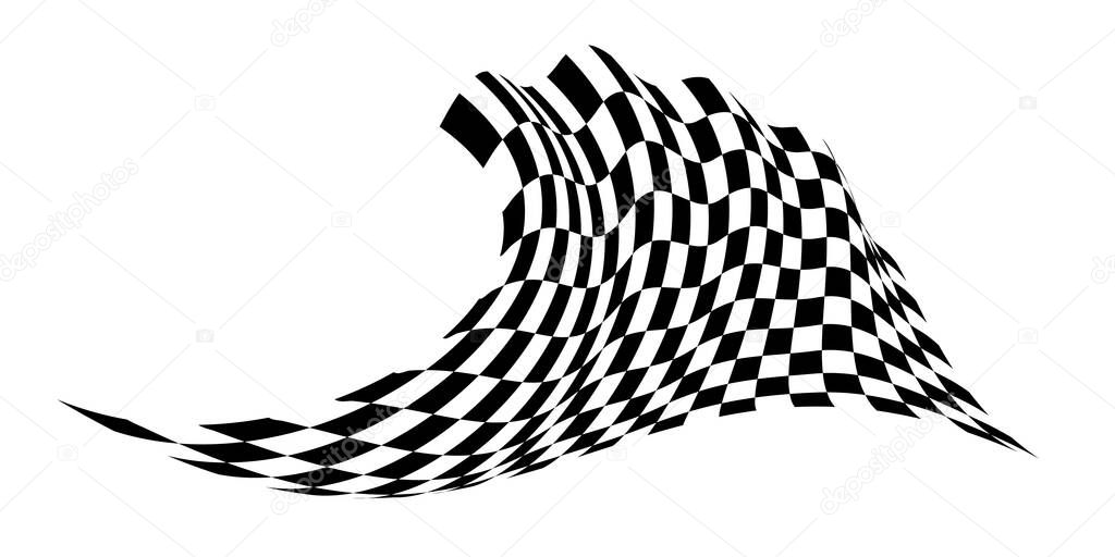 Checkered flag. Signaling on the race track.