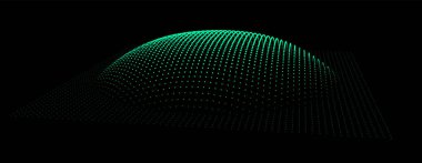 Dağ gibi kabarcıklar. Hill, küresel çıkıntı. Noktalardan oluşan yarımküre. Parçacık boyutu ses dalgası. Kürenin bir kısmı kutup tepesi küre yüzeyini etkiler. Büyük veri akışı hesaplaması.