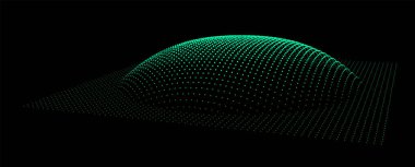 Dağ gibi kabarcıklar. Hill, küresel çıkıntı. Noktalardan oluşan yarımküre. Parçacık boyutu ses dalgası. Kürenin bir kısmı kutup tepesi küre yüzeyini etkiler. Büyük veri akışı hesaplaması.