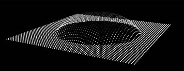 Dağ gibi kabarcıklar. Hill, küresel çıkıntı. Noktalardan oluşan yarımküre. Parçacık boyutu ses dalgası. Kürenin bir kısmı kutup tepesi küre yüzeyini etkiler. Büyük veri akışı hesaplaması.