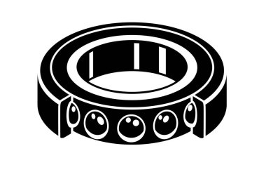 Endüstriyel bilye. Isometric basit vektör simgesi. Teknoloji basit perspektif stili ayrıntılı logo vektör çizimi izole edildi.