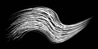 Beyaz arka planda beyaz akış fırça darbeleri beyaz politika demetleri. Soyut dağınık lifler. Vektör illüstrasyon girdabı bulanıklığı. Boya kalemleri ve tebeşir boyası, iplik, saç ve demet..