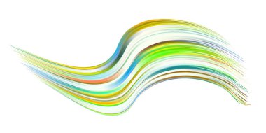 Tüylü çimen yaprakları ya da kıllar. Kuru boya kokusu, rüzgarda dalgalanan çizgiler. Renkli fırça darbesi. Gerçekçi ses dalgası. Beyaz arkaplanda izole edilmiş sıvı boya şekli.