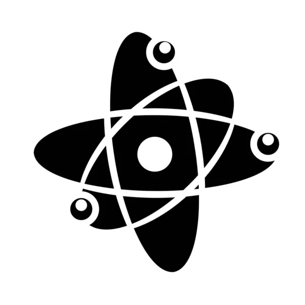 Planetary Model Atom Icons Electrons Orbit Nucleus Nuclear Physical Science — Wektor stockowy