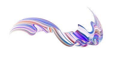 Renkli fırça darbesi. Kurdele hattı izole edildi. Gerçekçi ses dalgası. Beyaz arka planda izole edilmiş sıvı boya şekli. Tasarım projen için kapak sayfası. Gerçek vektör çizimi girdap bulanıklığı.