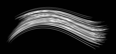 Beyaz arka planda beyaz akış fırça darbeleri beyaz politika demetleri. Soyut dağınık lifler. Vektör illüstrasyon girdabı bulanıklığı. Boya kalemleri ve tebeşir boyası, iplik, saç ve demet..