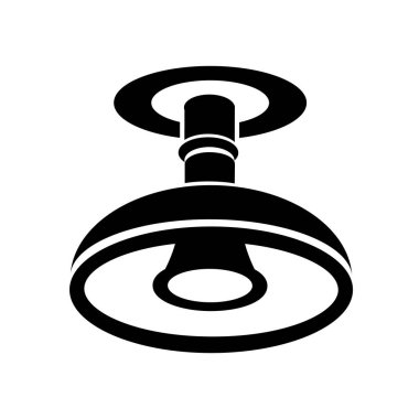 Avize tavan lambası ikonu. İç basit biçim ayrıntılı logo vektör çizimi izole edildi.