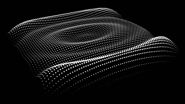 Dynamic Node Big Data Dots Science Wave Infinity Sinusoid Line — Vector de stock