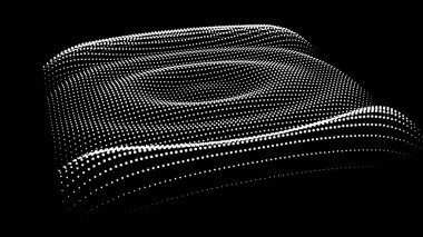 Sinüzoidal formül bozulması sinüs dalgası ve dalga formu. Üç boyutlu koordinatlardaki üç boyutlu fonksiyon uzayının grafiği. Bilim basit ayrıntılı ses damlası arkaplanı