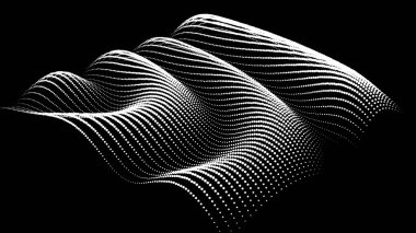 Sinüzoidal formül bozulması sinüs dalgası ve dalga formu. Üç boyutlu koordinatlardaki üç boyutlu fonksiyon uzayının grafiği. Bilim basit ayrıntılı ses damlası arkaplanı