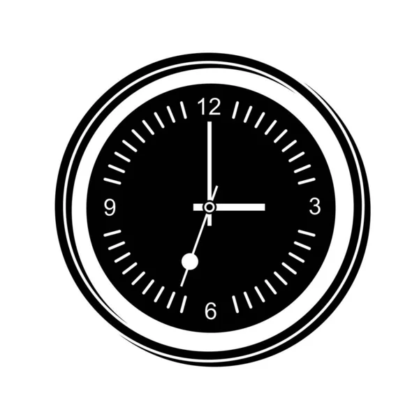 Ρολόι Εικονίδιο Στο Μοντέρνο Απλό Στυλ Που Απομονώνονται Στο Παρασκήνιο — Διανυσματικό Αρχείο