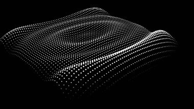 Sinüzoidal formül bozulması sinüs dalgası ve dalga formu. Üç boyutlu koordinatlardaki üç boyutlu fonksiyon uzayının grafiği. Bilim basit ayrıntılı ses damlası arkaplanı