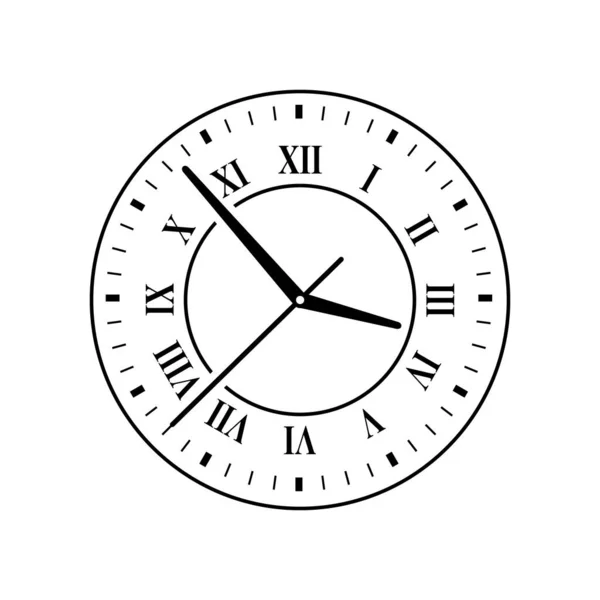 时钟图标在流行的简单风格孤立的背景 Logo应用程序向量示例 时间简约风格详细标识向量图解孤立 — 图库矢量图片