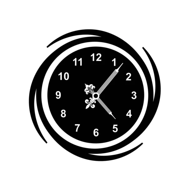 Icône Horloge Dans Style Simple Mode Isolé Sur Fond Logo — Image vectorielle