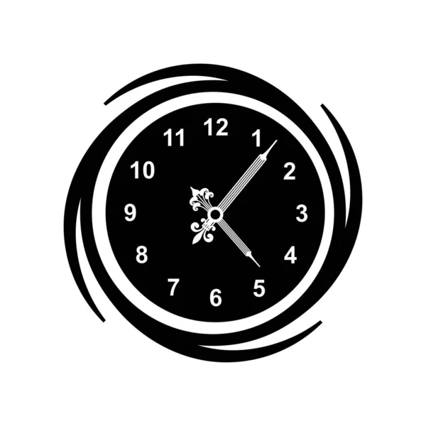 时钟图标在流行的简单风格孤立的背景 Logo应用程序向量示例 时间简约风格详细标识向量图解孤立 — 图库矢量图片