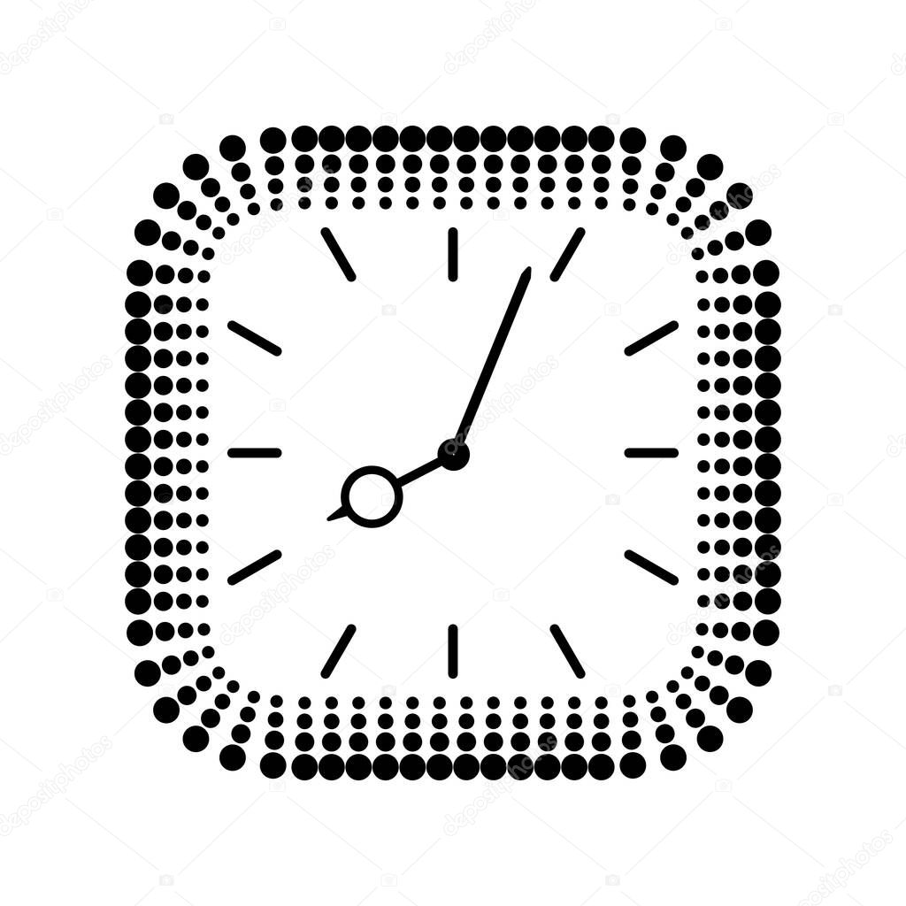 Clock icon in trendy simple style isolated on background. Logo app Vector illustration. Time simple style detailed logo vector illustration isolated