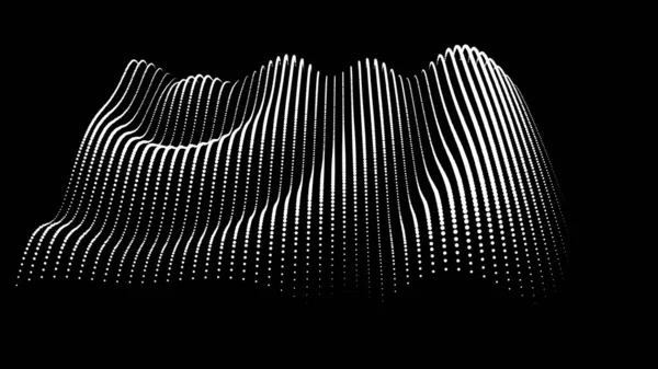 Sinüzoidal formül bozulması sinüs dalgası ve dalga formu. Üç boyutlu koordinatlardaki üç boyutlu fonksiyon uzayının grafiği. Bilim basit ayrıntılı ses damlası arkaplanı