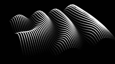 Sinüzoidal formül bozulması sinüs dalgası ve dalga formu. Üç boyutlu koordinatlardaki üç boyutlu fonksiyon uzayının grafiği. Bilim basit ayrıntılı ses damlası arkaplanı