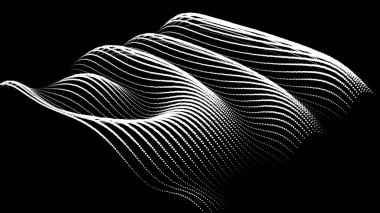 Sinüzoidal formül bozulması sinüs dalgası ve dalga formu. Üç boyutlu koordinatlardaki üç boyutlu fonksiyon uzayının grafiği. Bilim basit ayrıntılı ses damlası arkaplanı