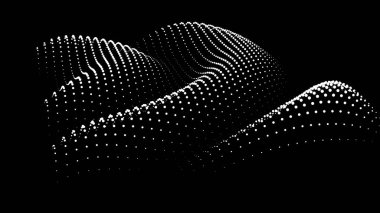 Sinüzoidal formül bozulması sinüs dalgası ve dalga formu. Üç boyutlu koordinatlardaki üç boyutlu fonksiyon uzayının grafiği. Bilim basit ayrıntılı ses damlası arkaplanı