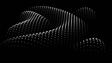 Sinüzoidal formül bozulması sinüs dalgası ve dalga formu. Üç boyutlu koordinatlardaki üç boyutlu fonksiyon uzayının grafiği. Bilim basit ayrıntılı ses damlası arkaplanı