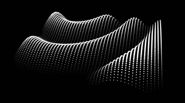 Sinüzoidal formül bozulması sinüs dalgası ve dalga formu. Üç boyutlu koordinatlardaki üç boyutlu fonksiyon uzayının grafiği. Bilim basit ayrıntılı ses damlası arkaplanı