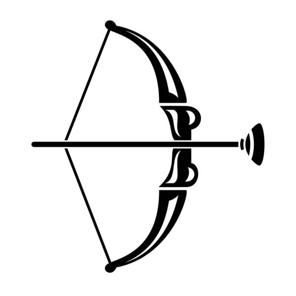 Children Bow Arrow Suction Cup Weapon Target Play Detailed Simple — стоковый вектор