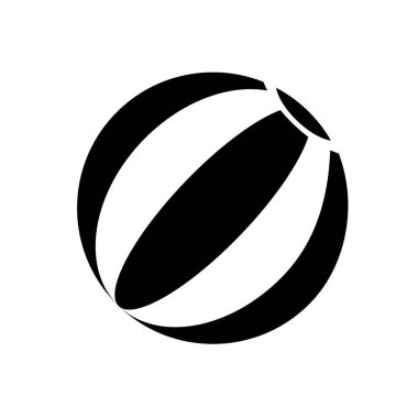 Plaj topu simgesi. Plaj topu vektör simgesi web için basit örnek.