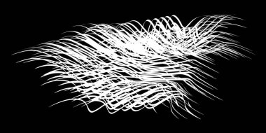 Beyaz arka planda beyaz akış fırça darbeleri beyaz politika demetleri. Soyut dağınık lifler. Vektör illüstrasyon girdabı bulanıklığı. Boya kalemleri ve tebeşir boyası, iplik, saç ve demet..