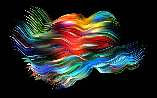 Cloth Colorful Abstract Twisted Fluide Shape Flow Trendy Liquid Design — стоковый вектор