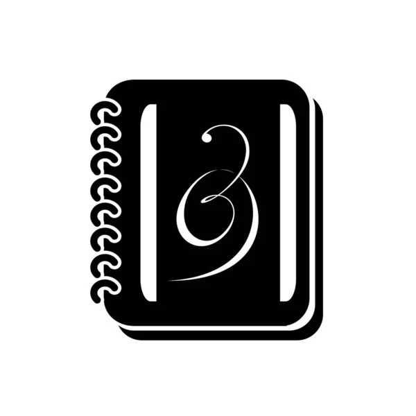 Notitieboek Stationery Detilaed Eenvoudige Stijl Logo Pictogram Vector Illustratie Geïsoleerd — Stockvector