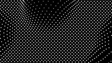 Kubbe şekilli çıkıntı kısmı, yüzey üzerindeki üç boyutlu bozulma illüzyonu için örgü gerilerek oluşturuldu. Ekran medyası video gezisi. Ağ LCD görüntüsü. Boyut boyutu farklı delik alanı ölçeklendir