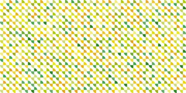 Renkli salata turuncu daire geometrik yeşil desen. Yuvarlak çizgileri olan kamuflaj fayansları. Renkli bir yaz geçmişi var. Dalgalı fayans ağı. Renkli kenetlenme ölçekleri squama vektör resimlemesi.