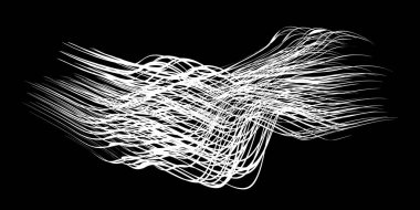 Beyaz arka planda beyaz akış fırça darbeleri beyaz politika demetleri. Soyut dağınık lifler. Vektör illüstrasyon girdabı bulanıklığı. Boya kalemleri ve tebeşir boyası, iplik, saç ve demet..