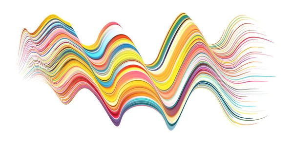 Paño Flujo Forma Fluido Retorcido Abstracto Colorido Diseño Líquido Moda — Vector de stock