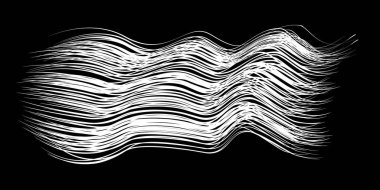 Beyaz arka planda beyaz akış fırça darbeleri beyaz politika demetleri. Soyut dağınık lifler. Vektör illüstrasyon girdabı bulanıklığı. Boya kalemleri ve tebeşir boyası, iplik, saç ve demet..