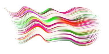 Kumaş rengi soyut bükülmüş akışkan şekil akışı. Modaya uygun sıvı tasarımı. 3D renkli soyut akış şekilli akış boyası. Derin analiz fırça darbesi renkli afiş. Vektör illüstrasyonu gerçekçi boya