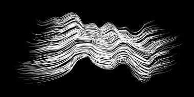 Beyaz arka planda beyaz akış fırça darbeleri beyaz politika demetleri. Soyut dağınık lifler. Vektör illüstrasyon girdabı bulanıklığı. Boya kalemleri ve tebeşir boyası, iplik, saç ve demet..