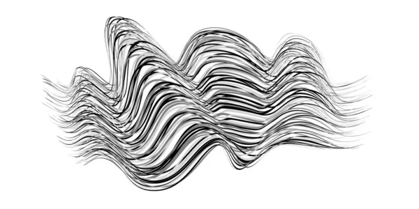 Flux Gris Coup Pinceau Sur Fond Blanc Fluffy Tas Politique — Image vectorielle