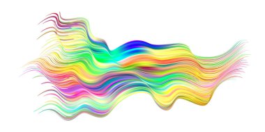 Kumaş rengi soyut bükülmüş akışkan şekil akışı. Modaya uygun sıvı tasarımı. 3D renkli soyut akış şekilli akış boyası. Derin analiz fırça darbesi renkli afiş. Vektör illüstrasyonu gerçekçi boya