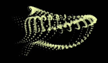 Sunum için matematik akış şablonu. Parçacıkların düzenlilik alanını vurgulayan ışık yayan çizgiler. Sinüzoidal bilim emretti. Büyük bir veri akışı işleniyor. Gizemli sihirli noktalar kayboluyor.