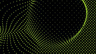 Kubbe şekilli çıkıntı kısmı, yüzey üzerindeki üç boyutlu bozulma illüzyonu için örgü gerilerek oluşturuldu. Ekran medyası video gezisi. Ağ LCD görüntüsü. Boyut boyutu farklı delik alanı ölçeklendir