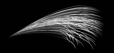 Beyaz arka planda beyaz akış fırça darbeleri beyaz politika demetleri. Soyut dağınık lifler. Vektör illüstrasyon girdabı bulanıklığı. Boya kalemleri ve tebeşir boyası, iplik, saç ve demet..