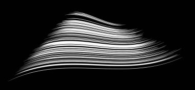 White flow brushstroke on black background.. Fluffy bunch of white politics. Abstract disheveled fibres. Vector illustration swirl blur. Crayons and chalk paint, fibers, hair and bunch.