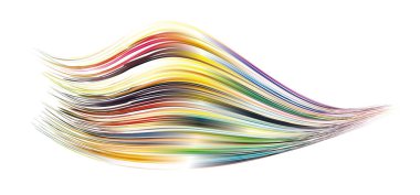 Renkli fırça darbesi. Kurdele hattı izole edildi. Gerçekçi ses dalgası. Beyaz arka planda izole edilmiş sıvı boya şekli. Tasarım projen için kapak sayfası. Gerçek vektör çizimi girdap bulanıklığı.