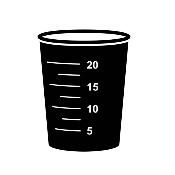 Измеряющая Чашка Судно Измерения Сухих Жидких Ингредиентов Приготовления Пищи Лекарств — стоковый вектор