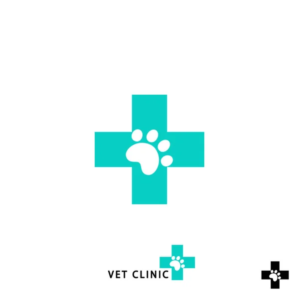 Логотип Зоомагазина Товары Животных Символ Логотип Лапы Логотип Ветеринарной Клиники — стоковый вектор