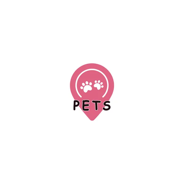 Zoo Store Logo Goods Animals Symbol Paw Print Logo Vector — 스톡 벡터